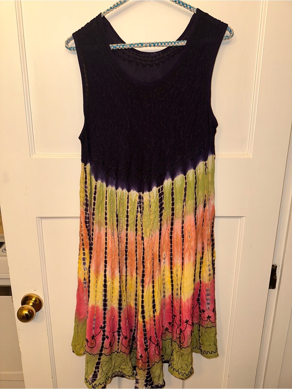 ⭐️ Sleeveless One size Tie-Dye Swing Dress